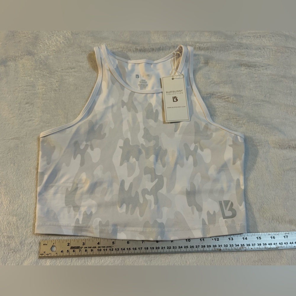 BNWT Buffbunny Aurora White Camo Crop Top